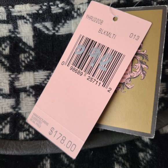 JUICY COUTURE NWT Black & White Woven Purse - Picture 6 of 7